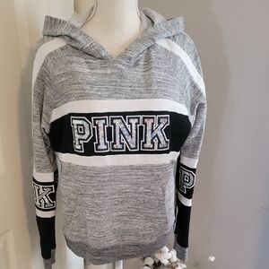 Victoria's Secret PINK Black & Gray Hoodie With Sequins